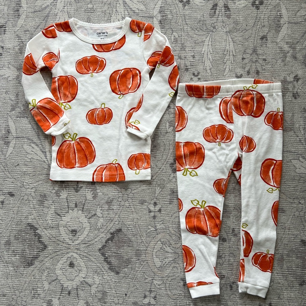 NWOT Toddler Pumpkin Pajama Set